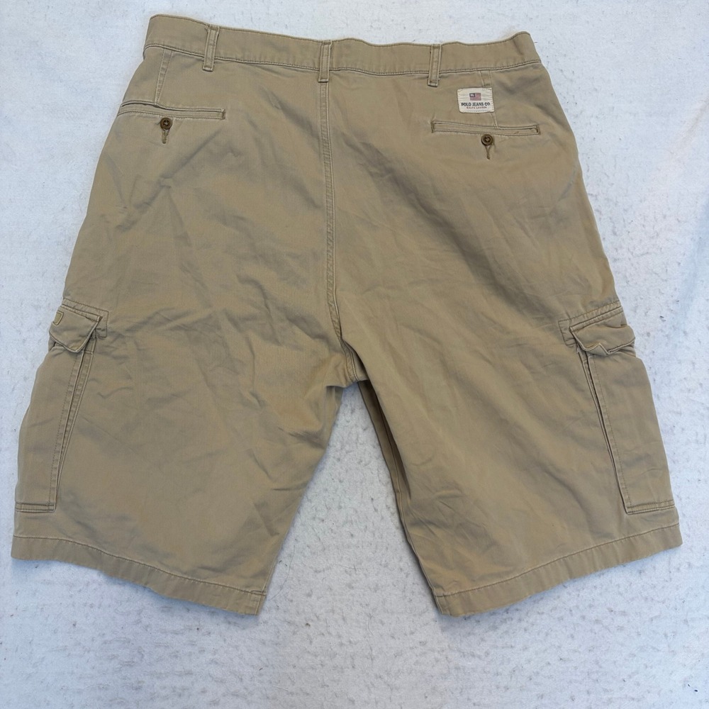 Polo Jeans Co Cargo Shorts Mens 38 Tan Freighter Cotton